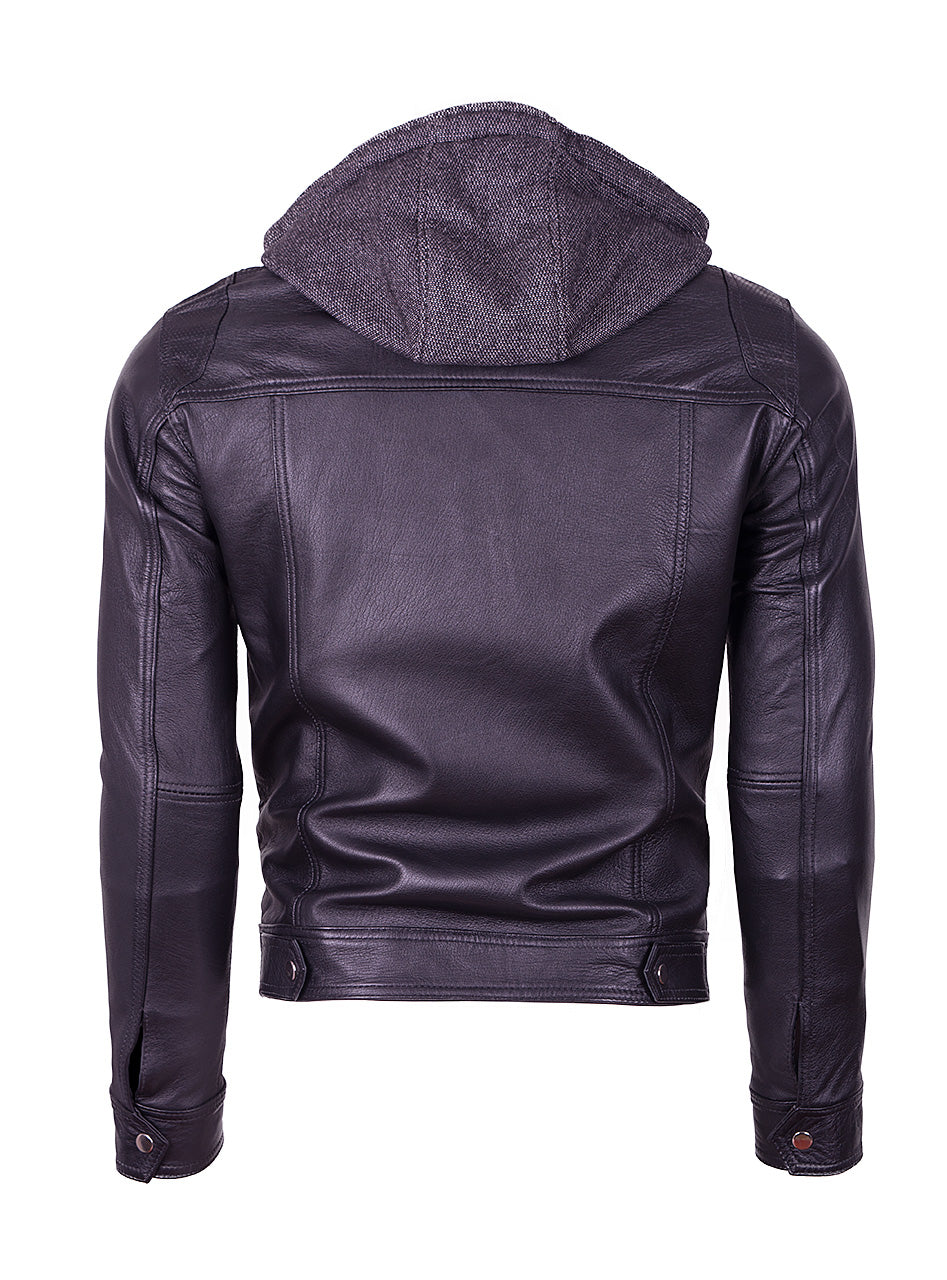 Chaqueta de Cuero Negro LCHL94