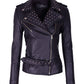 Chaqueta en Cuero Negro Martinica con Taches Marca La Chaqueteria