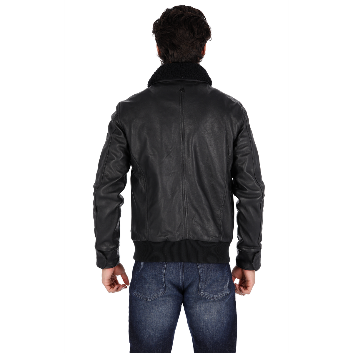 Chaqueta de Cuero Negro Piloto Shaila Marca La Chaqueteria