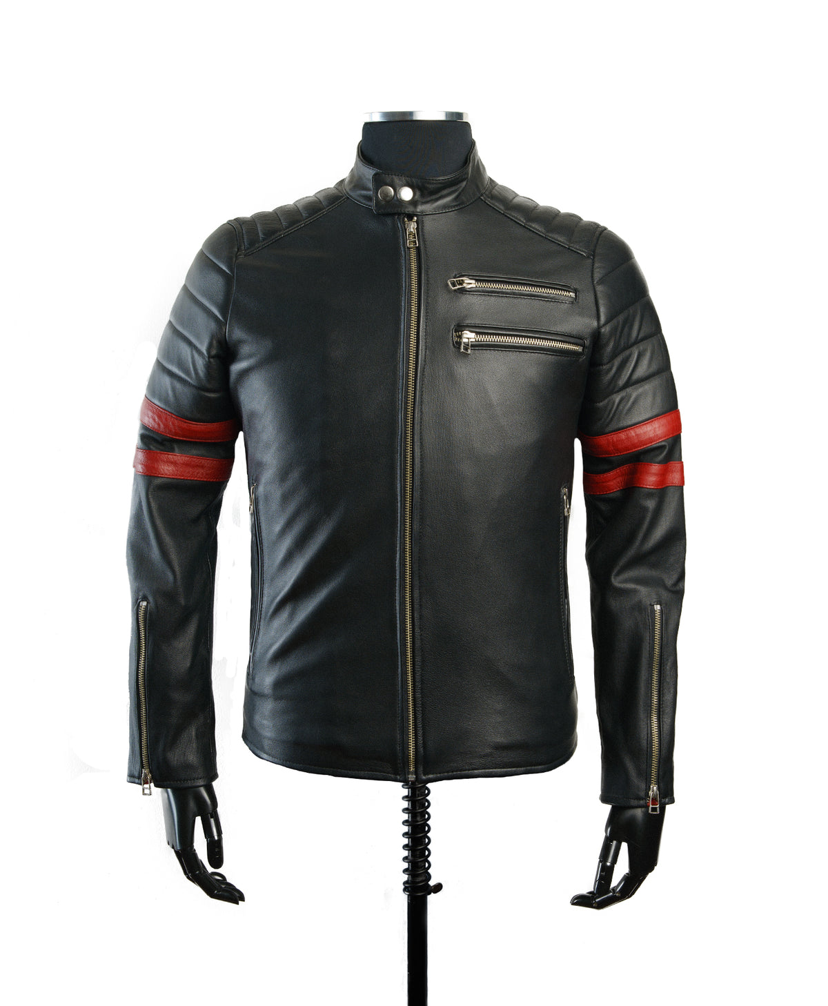 Chaqueta de Cuero Negro LCHL163 La Chaqueteria