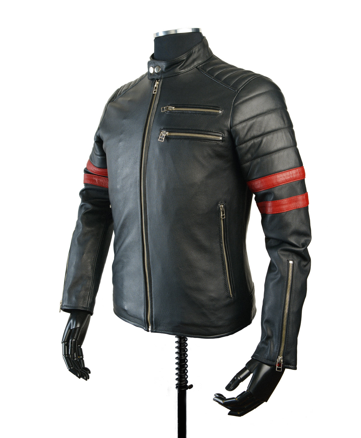 Chaqueta de Cuero Negro LCHL163 La Chaqueteria