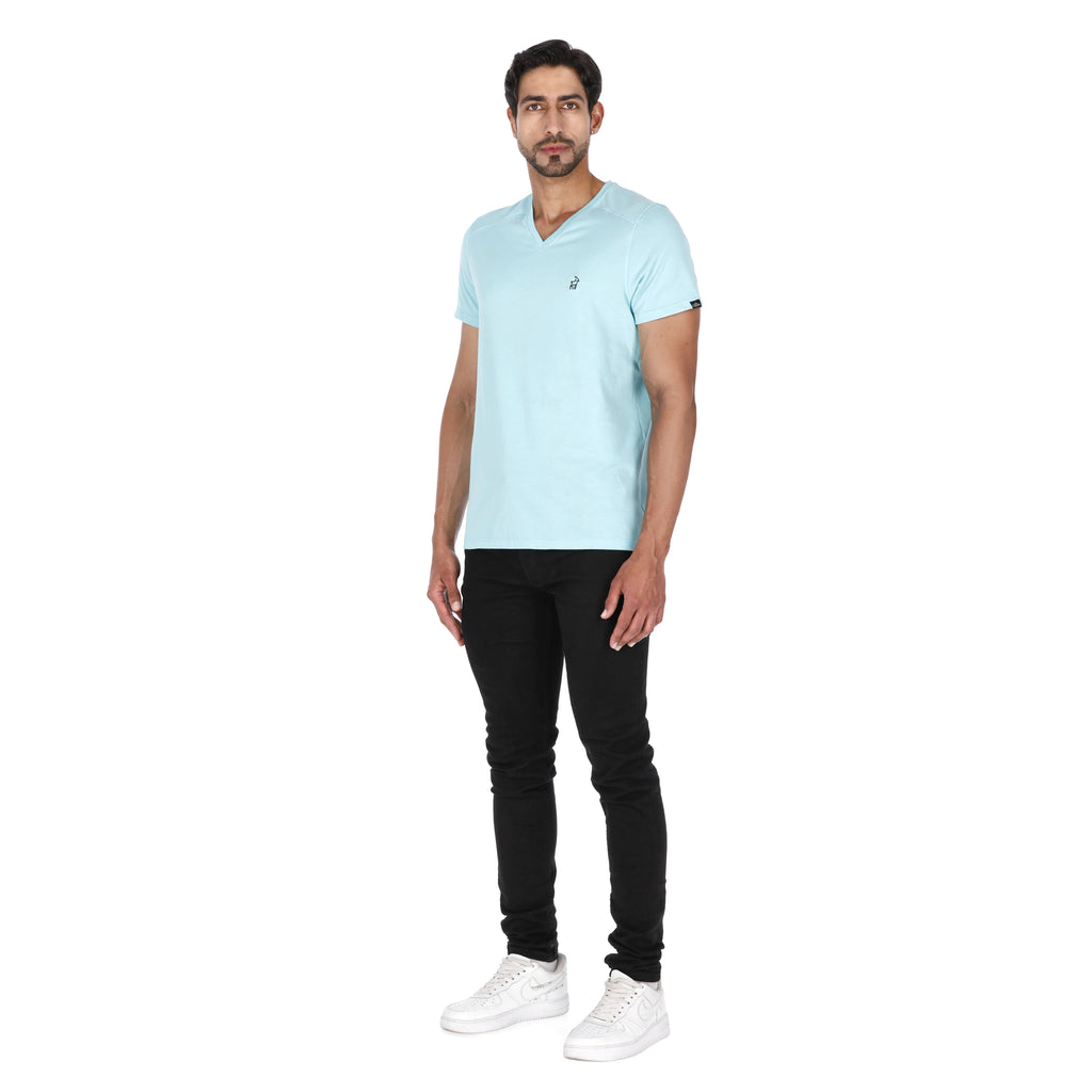 Camiseta Paralela Slimfit Verde Turquesa Marca La Chaqueteria