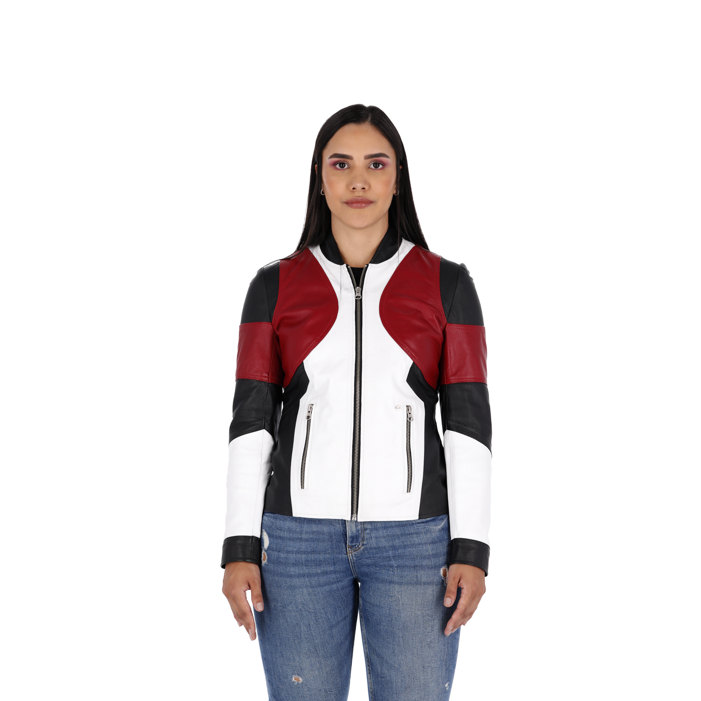 Chaqueta en Cuero Multicolor Akira