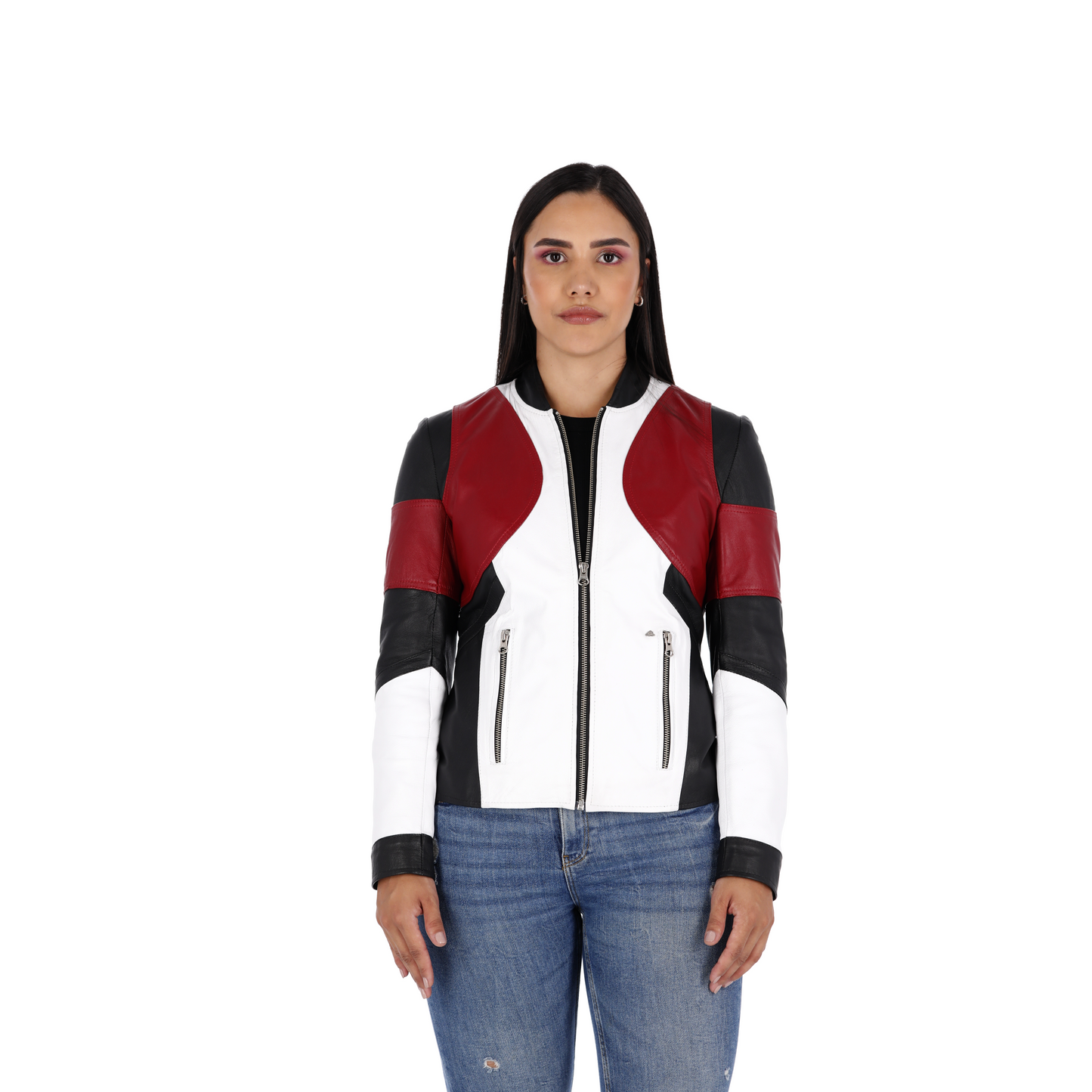 Chaqueta en Cuero Multicolor Akira