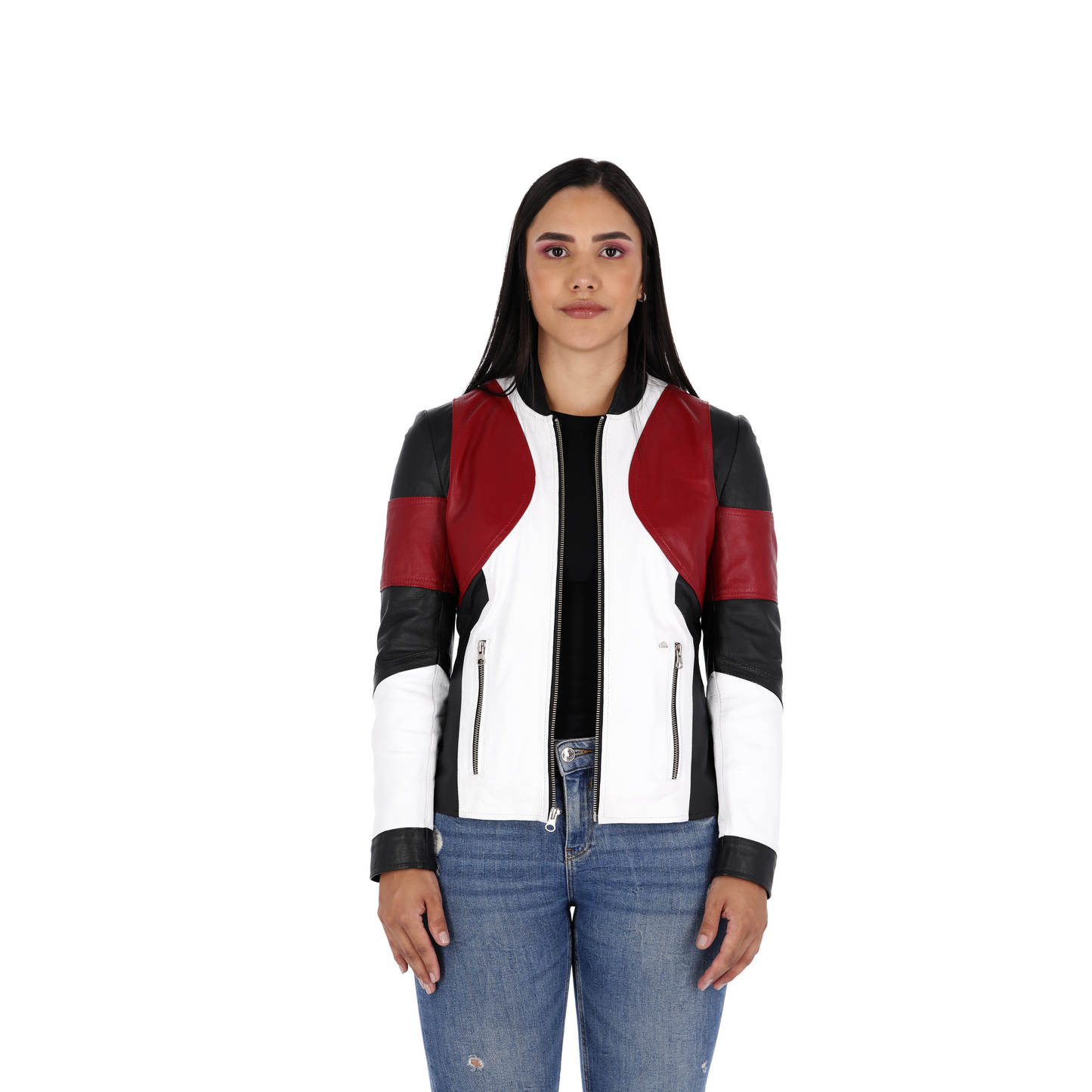 Chaqueta en Cuero Multicolor Akira