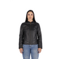 Chaqueta en Cuero Negro W103