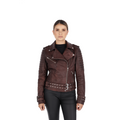 Chaqueta en Cuero Envejecido Base Coñac W16