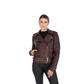 Chaqueta en Cuero Envejecido Base Coñac W16