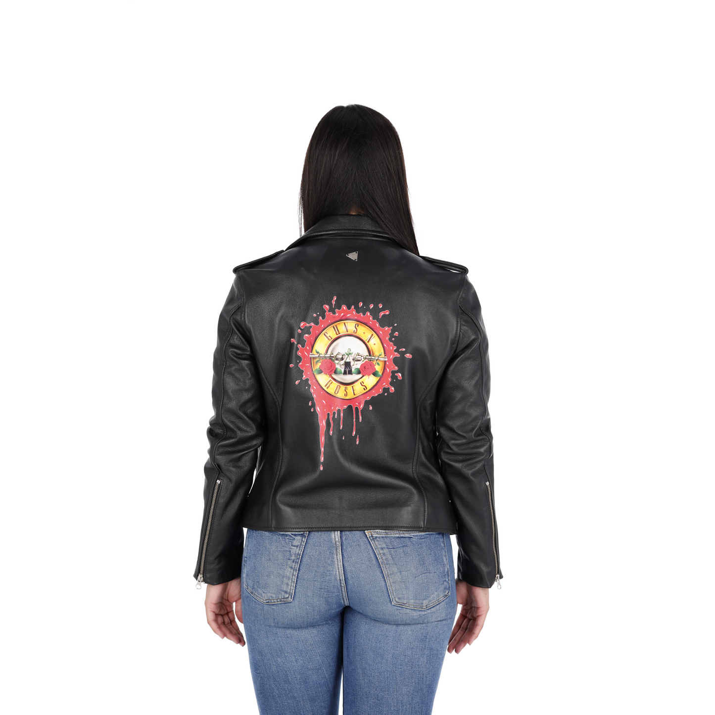 Chaqueta en Cuero Negro Guns´N Roses W48