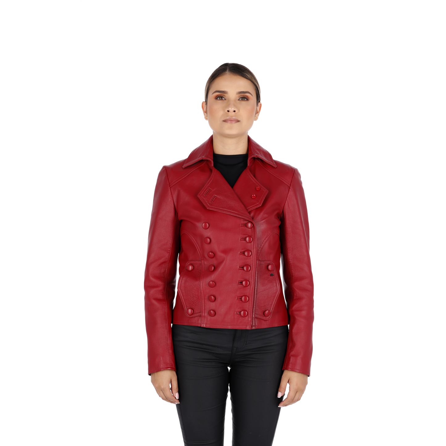 Chaqueta en cuero Rojo Africa