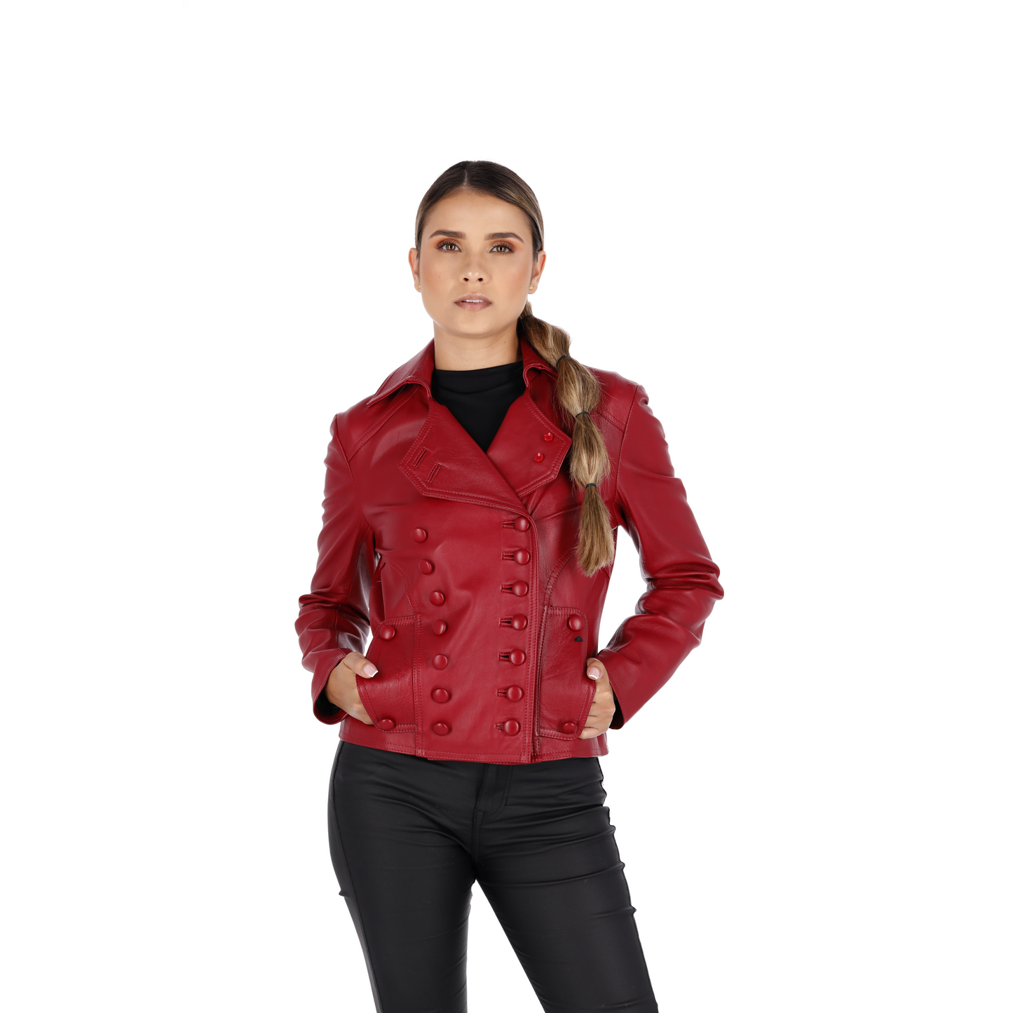 Chaqueta en cuero Rojo Africa