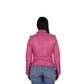 Chaqueta en Cuero Fucsia W48