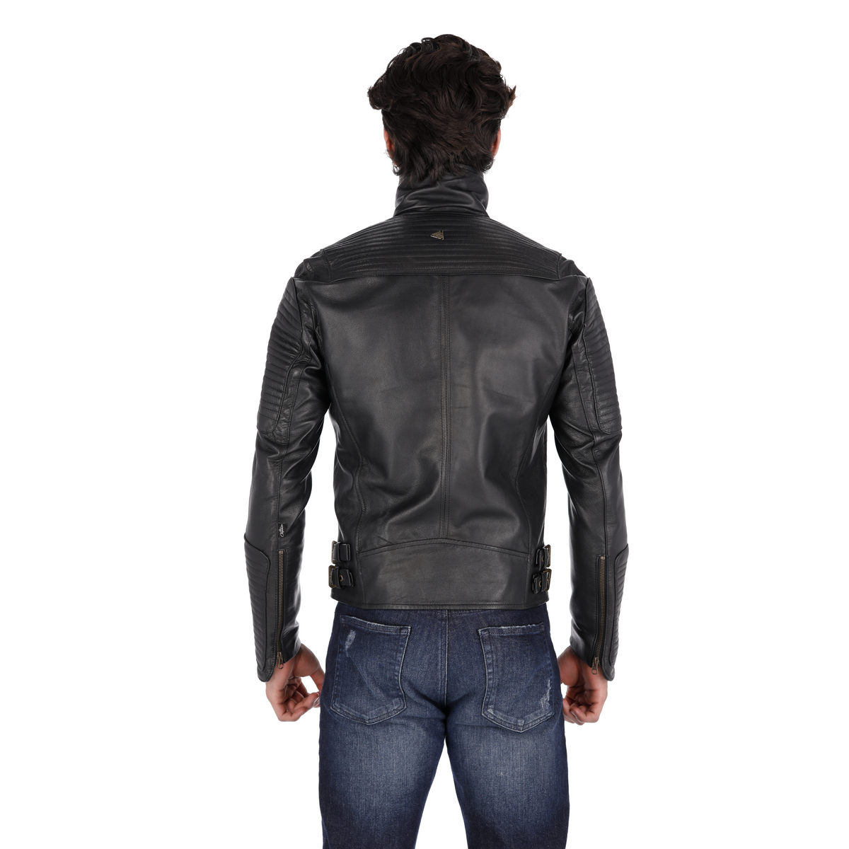 Chaqueta de Cuero Negro Dragon