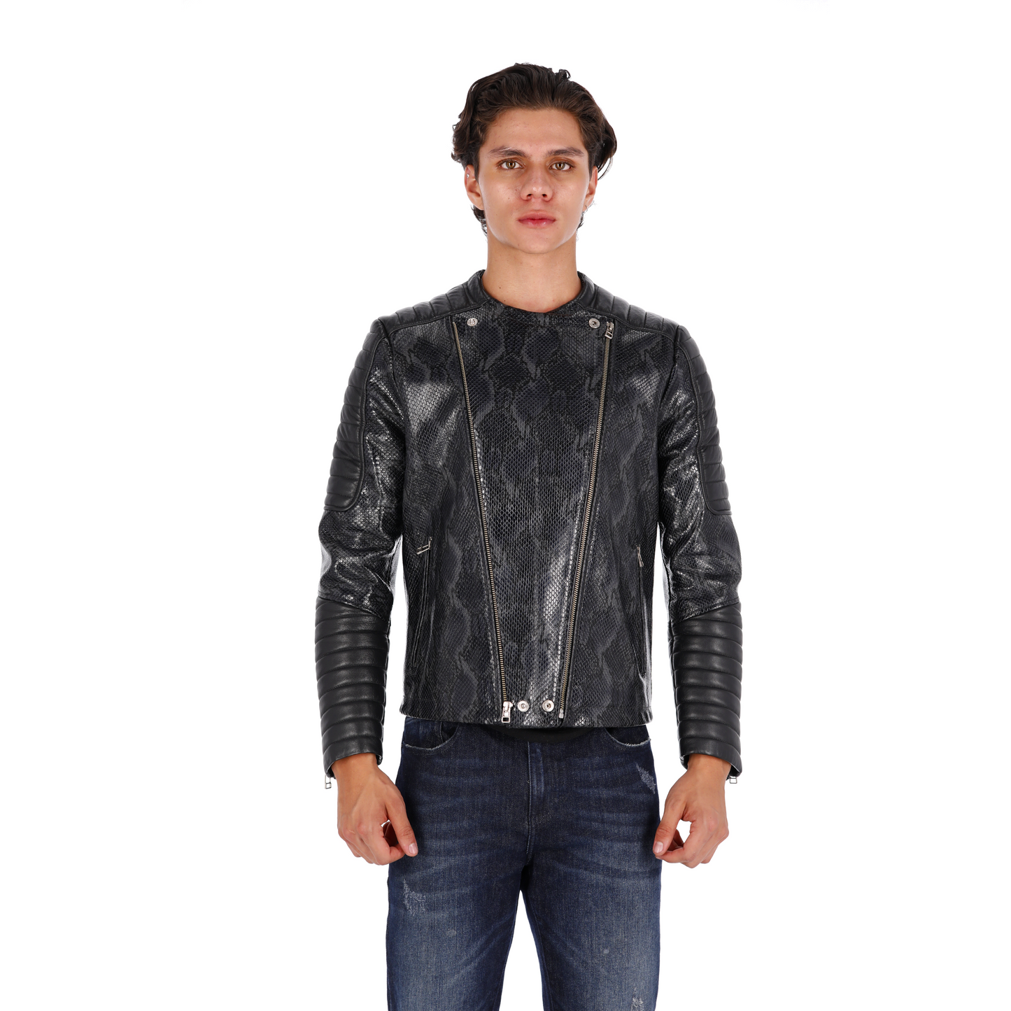 Chaqueta en Cuero Folia Negro Ragnar