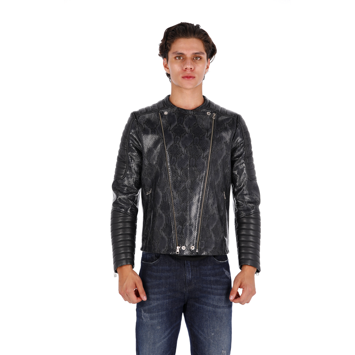 Chaqueta de Cuero Folia Negro Ragnar