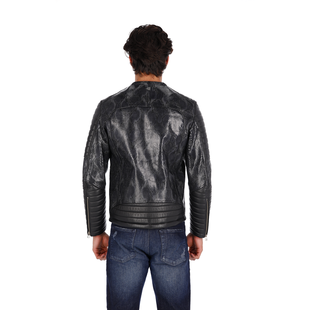 Chaqueta de Cuero Folia Negro Ragnar