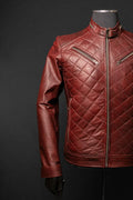 Chaqueta de Cuero Vinotinto Axel