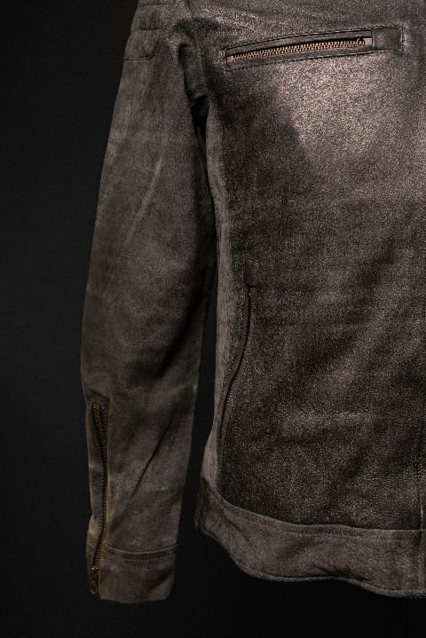 Chaqueta de Cuero Gris Envejecido SBK Marca La Chaqueteria