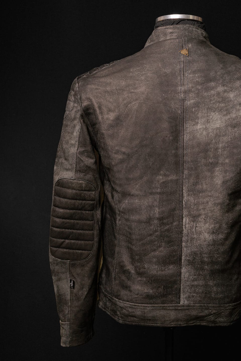 Chaqueta de Cuero Gris Envejecido SBK Marca La Chaqueteria