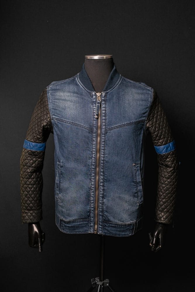 Chaqueta de Jeans Y Cuero Lang Marca La Chaqueteria