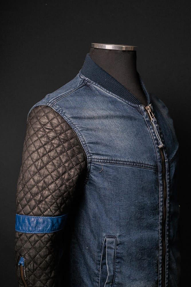 Chaqueta de Jeans Y Cuero Lang Marca La Chaqueteria