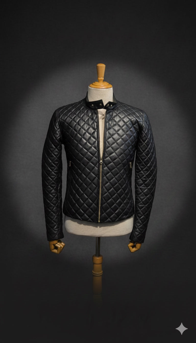 Chaqueta de Cuero Negro LCHL168 Marca La Chaqueteria