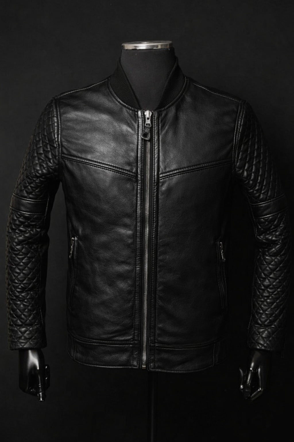 Chaqueta de Cuero Negro Zafir
