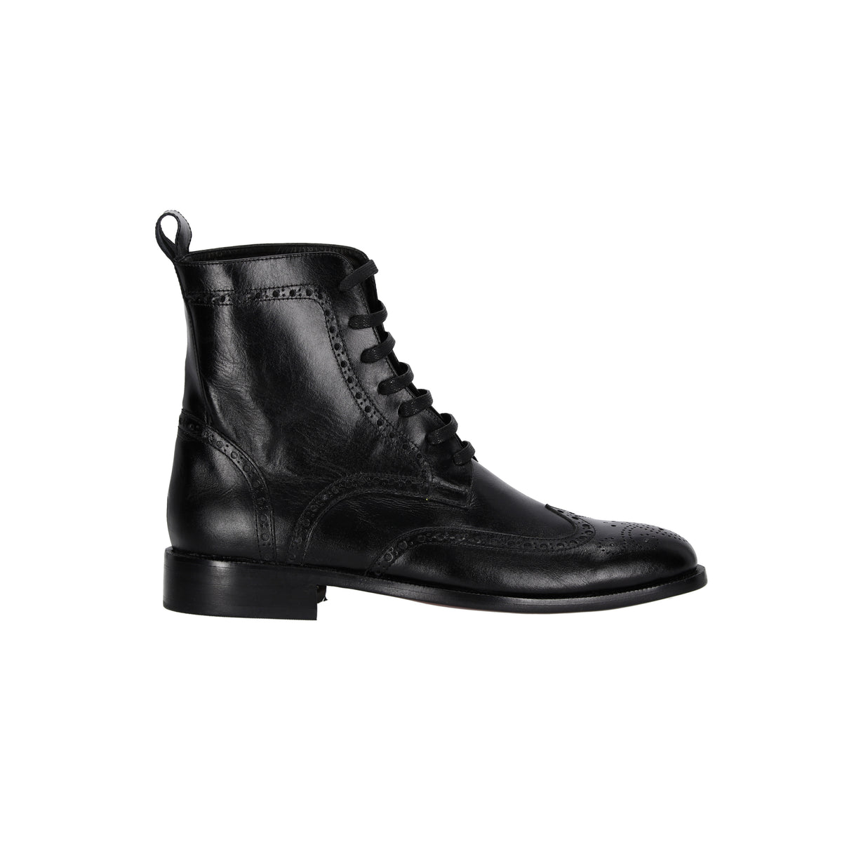 Botas en Cuero Negro Rushbell