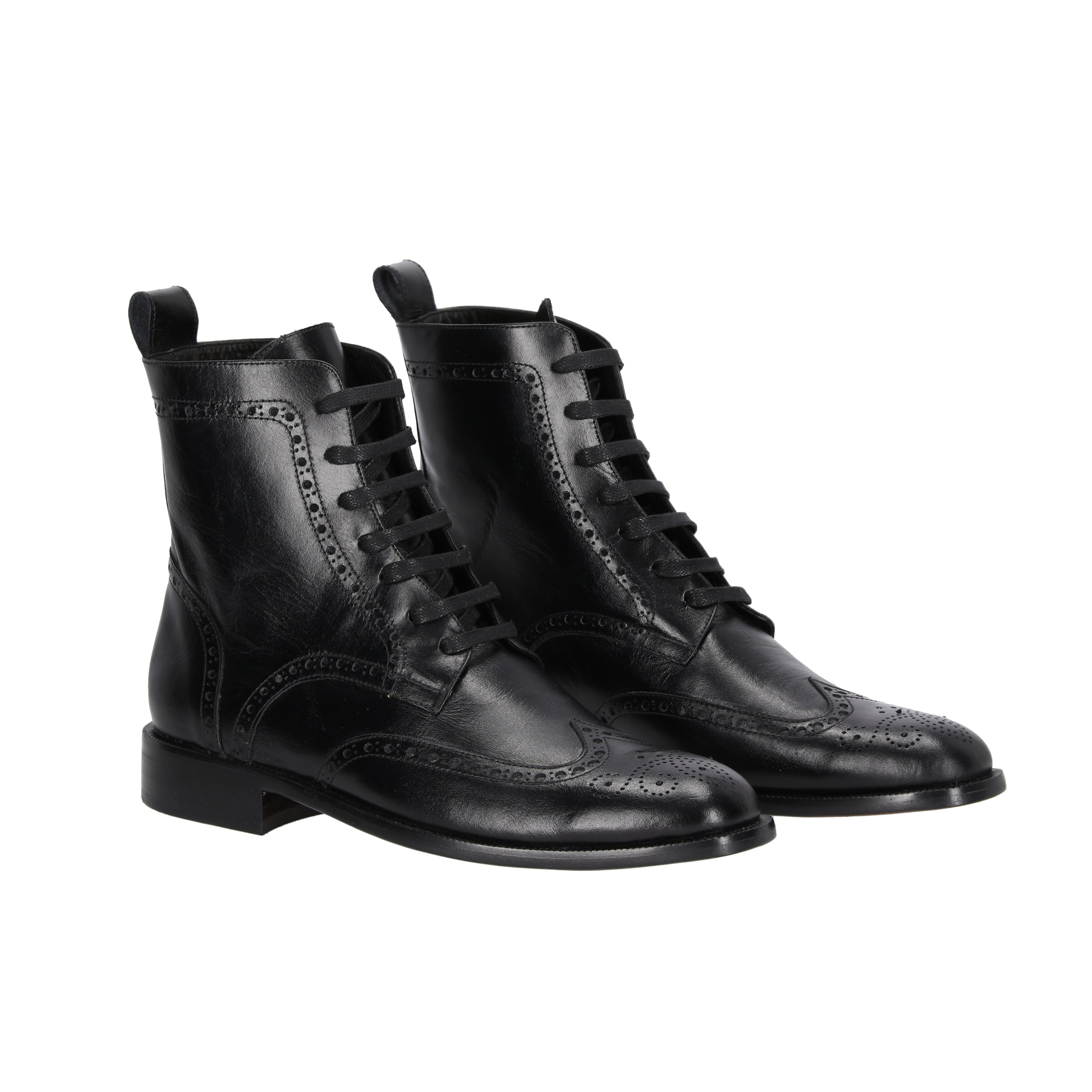 Botas en Cuero Negro Rushbell – LA CHAQUETERIA