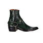 Botas Texana en Cuero Folia Verde Cocodrilo