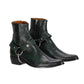 Botas Texana en Cuero Folia Verde Cocodrilo