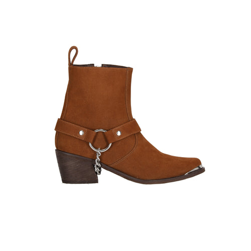 Botas Texana Gamuza Miel Mujer
