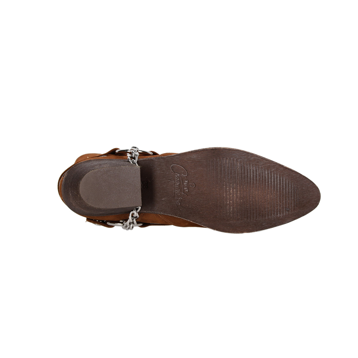 Botas Texana en Cuero Gamuza Miel Hombre