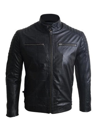 Chaqueta En Cuero Negro Burnell