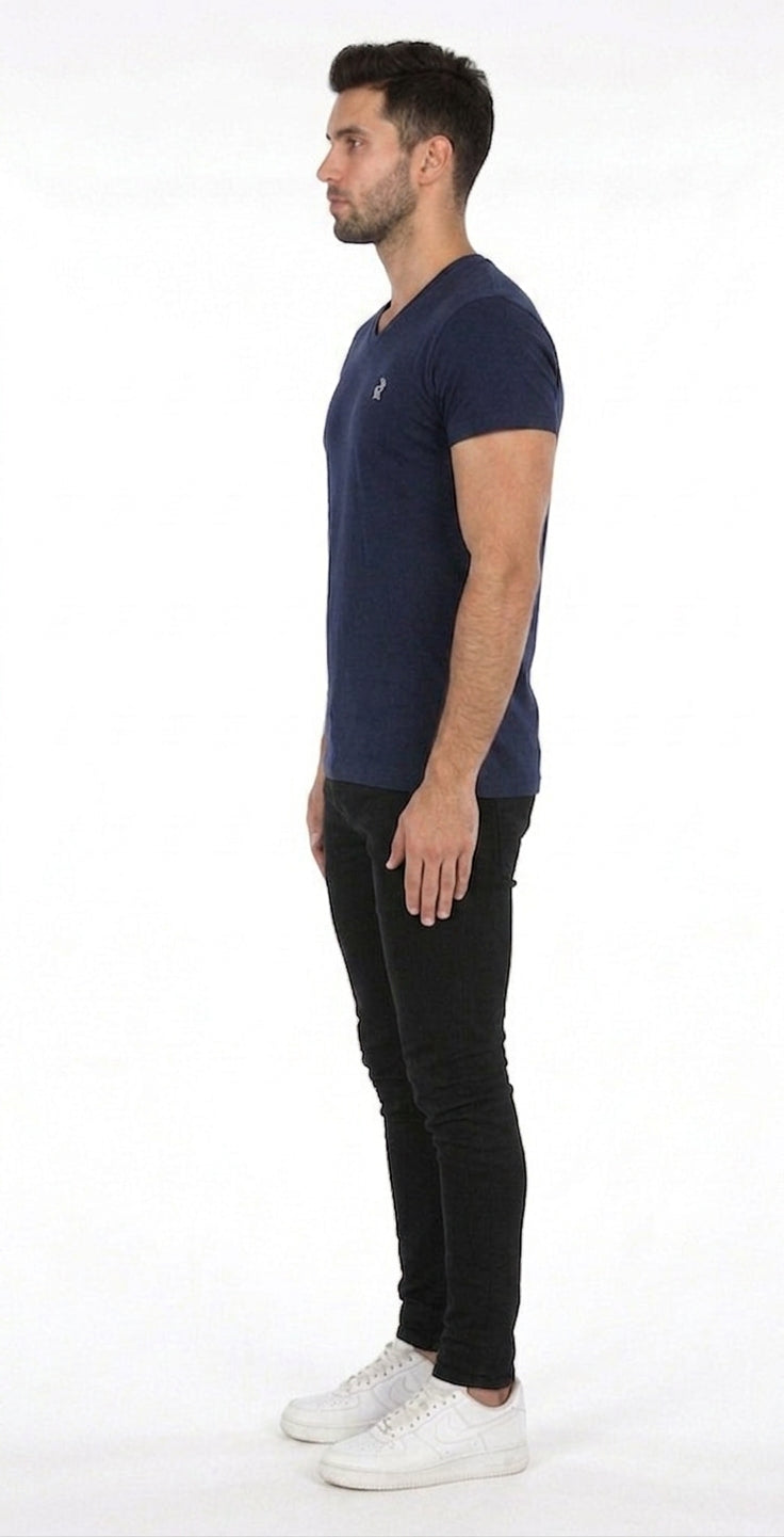 Camiseta Paralela Slimfit Azul Oscuro Marca La Chaqueteria