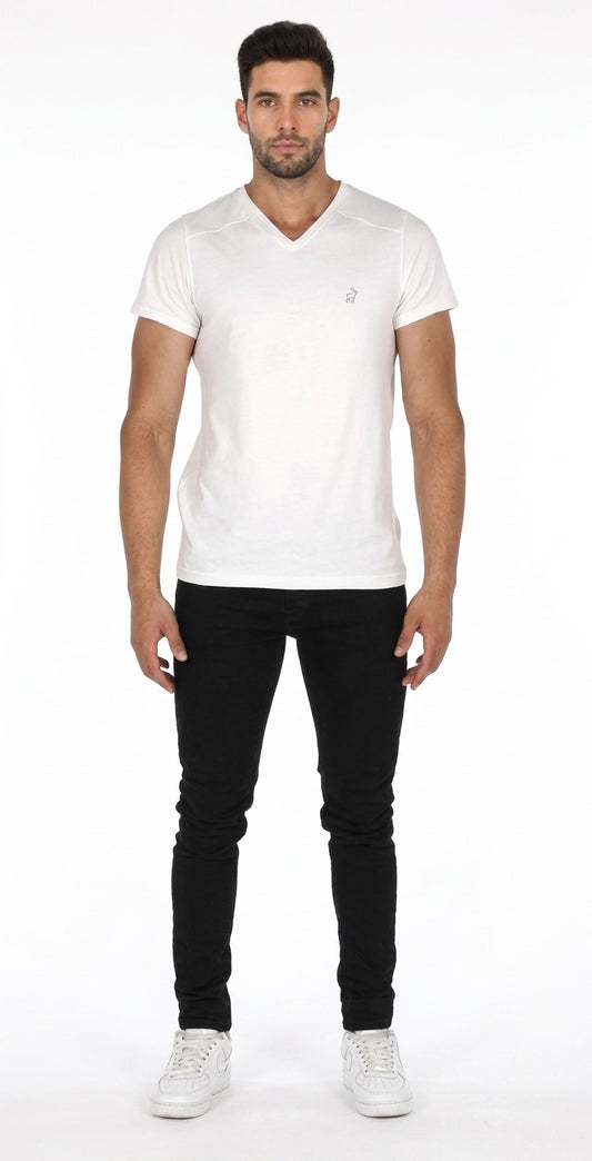 Camiseta Paralela Slimfit Blanca Marca La Chaqueteria