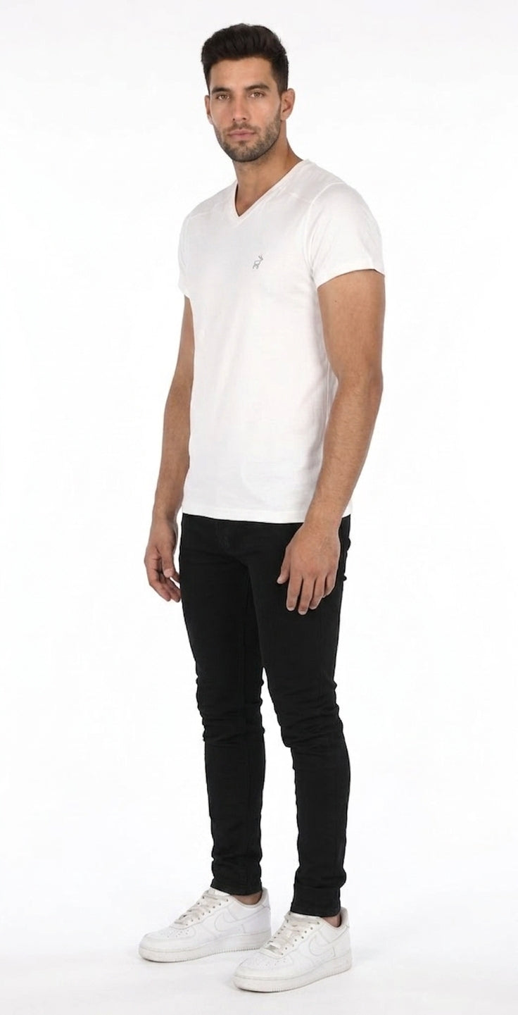Camiseta Paralela Slimfit Blanca Marca La Chaqueteria