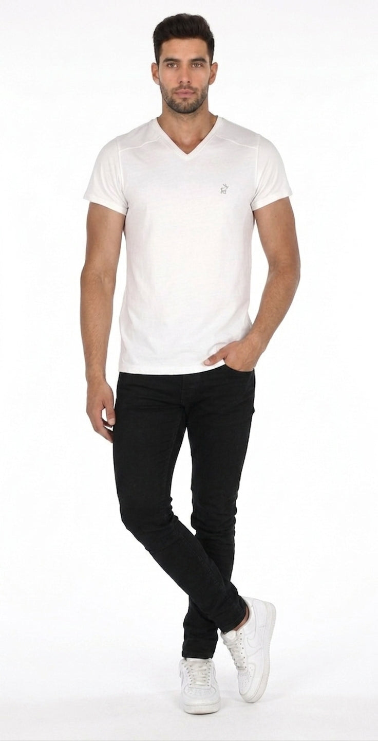 Camiseta Paralela Slimfit Blanca Marca La Chaqueteria
