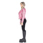 Chaqueta en Cuero Envejecido Rosa W48