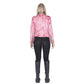 Chaqueta en Cuero Envejecido Rosa W48