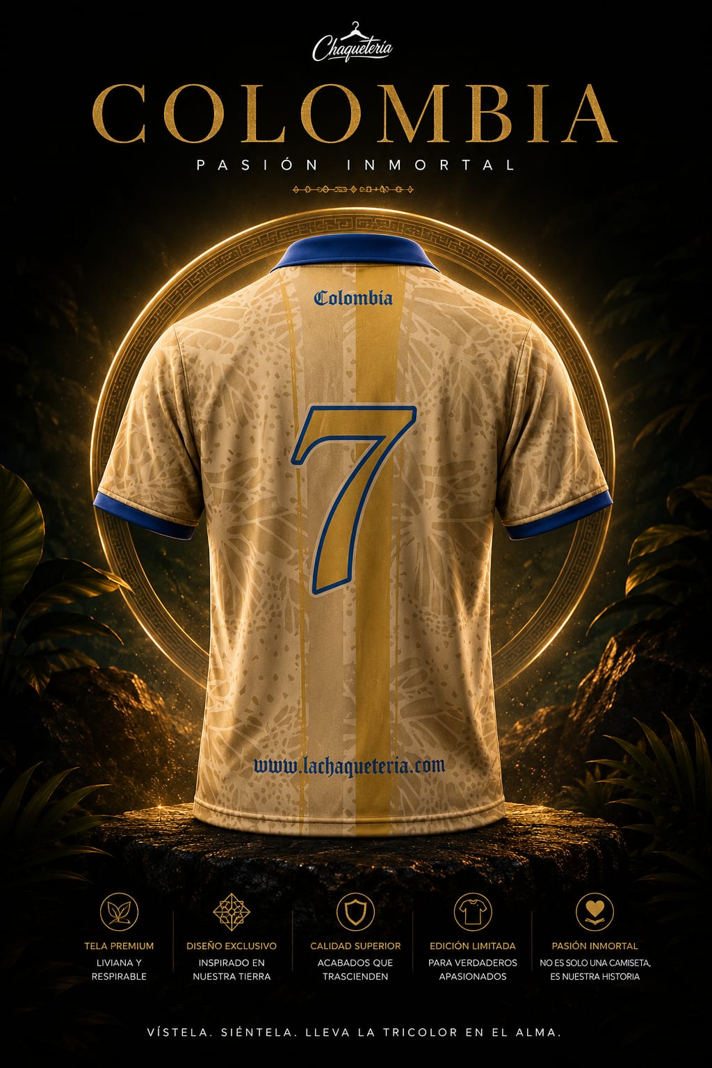 Camiseta Seleccion Colombia marca La Chaqueteria