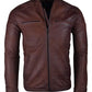 Chaqueta en Cuero Coñac LCHL33