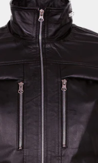 Chaqueta de Cuero Negro Ref LCHL101