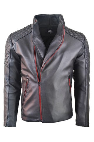 Chaqueta en Cuero Negra LCHL09