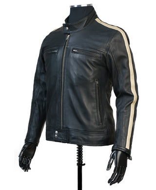 Chaqueta en Cuero Negro LCHL103