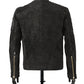 Chaqueta en Cuero Gamuza Negro LCHL31