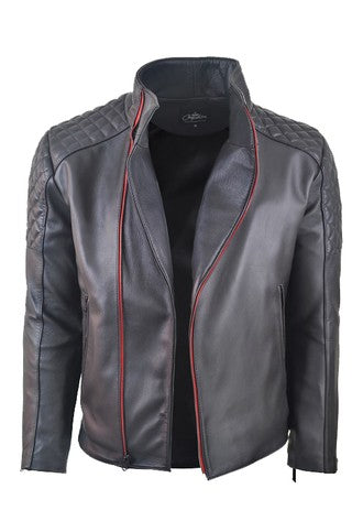 Chaqueta de Cuero Negra LCHL09