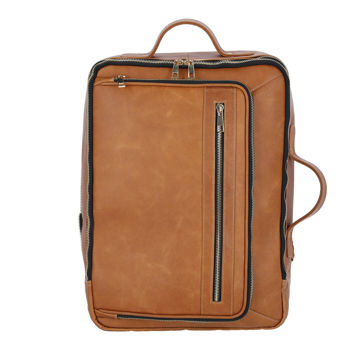 Morral Viajero en Cuero Café