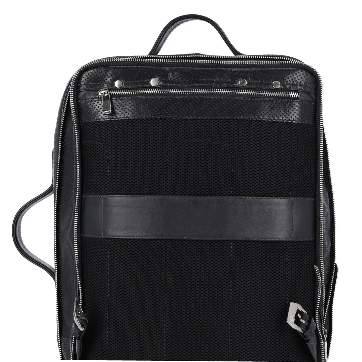 Morral Viajero en Cuero Negro