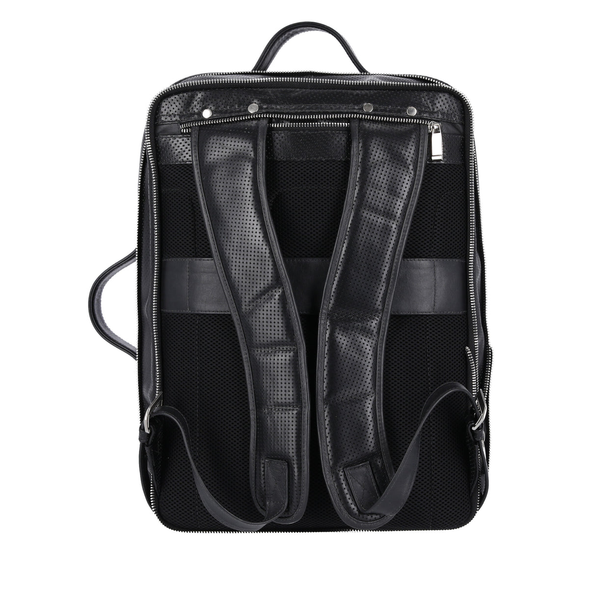 Morral Viajero en Cuero Negro